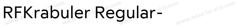 RFKrabuler Regular字体转换